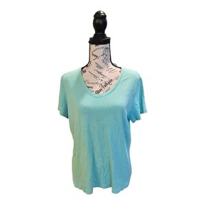 St. John's Bay Light Blue Short Sleeve Top